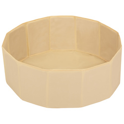 Klappbares Bällebad Polyester mit Bällen Kinder, Hellbeige:Pastellbeige/Pastellgelb/Weiß/Mint/Puderrosa, 100 Bälle