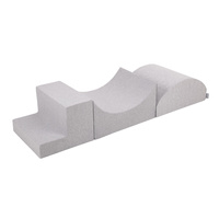 KiddyMoon Spielplatz aus Schaumstoff 3-teiliges Set Hindernisläufen, hellgrau, Multi-Größe