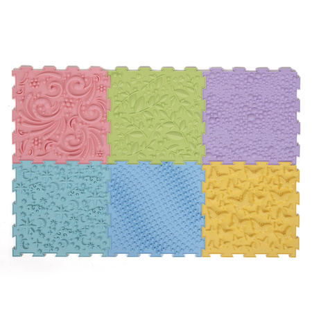 KiddyMoon Sensorik-Puzzlematte für Kinder Therapiematte, Mehrfarbig, 6 Stücke