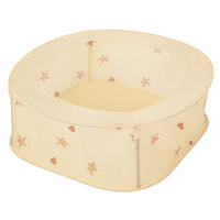 NK-200X Faltbarer Bällepool für Kinder mit Bälle Pop-Up, hellbeige:pastellbeige/lachsfarbe/weiß, 200 Bälle