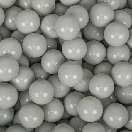KiddyMoon Kinder Bälle für Bällebad Baby Einfarbige Plastikbälle ∅7cm Made in EU, grüngrau