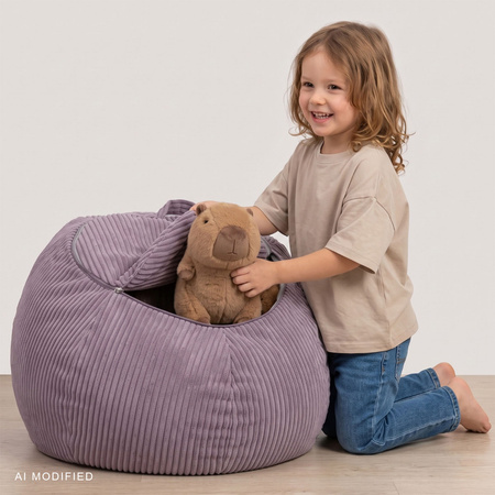 KiddyMoon Kindersitzsack Organizer Polyester mit Reißverschluss Sitzfunktio, violett, Sack