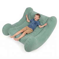 KiddyMoon Sensorischer Stuhl Rocker Für Kinder Sensorische Wippe Mit Pumpe, salbeifarben, L