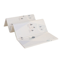 KiddyMoon Babymatte Zweiseitige Krabbelmatte Schaumstoffmatte Für Kinder Kindermatte Kindgerechte Muster Spielplatz Entwicklung Sicherer Und Bequemer Ideal Für Drinnen Und Draußen, Grau-Bergen, 180x200x1,5cm