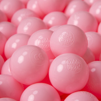 KiddyMoon Kinder Bälle für Bällebad Baby Plastikbälle Spielbälle ∅6cm Made in EU, puderrosa, 500 Bälle/6cm