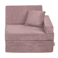 KiddyMoon Kindersessel aus Schaumstoff Sessel für Kinder Kinderzimmer Faltmatratze Relaxsessel Kuschelsessel, violett, Kindersofa mit Kissen