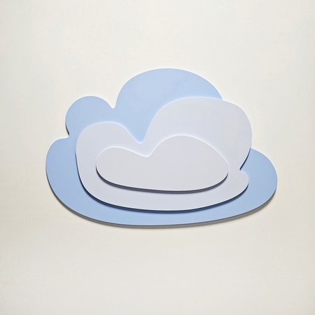 KiddyMoon Wanddekor 3D Wandskulpturen Kinderzimmer Akccessoire Für Kinder Wanddeko, Wolke: Blau/Grau, UNI