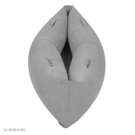 KiddyMoon Peapod Sensorischer Stuhl für Kinder Aufblasbarer Entlastungstherapie, grau, M