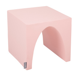 KiddyMoon Spielplatz aus Schaumstoff mit Rund Bällebad (300 Bälle) Ballgruben für Babys Spielbad Hindernisläufen, Hergestellt in der EU, pink:pastellbeige/puderrosa/perle, Bällebad (200 Bälle) + Version 1