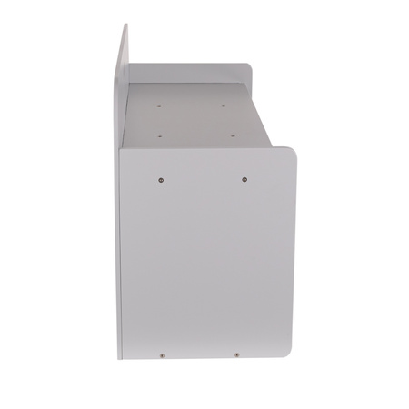 KiddyMoon Sitzbank mit Sitzfläche für Kinder Multifunktional Kindermöbel zum Sitzen Aufbewahrung Spielzeug Kind, Grau, UNI