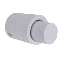 KiddyMoon Spielplatz Aus Schaumstoff Mit Samt Rund Bällebad Ballgruben Für Babys Spielbad Hindernisläufen, Hergestellt In Der EU, hellgrau, Fass/Nackenrolle