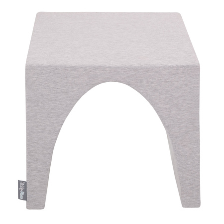 KiddyMoon Spielplatz aus Schaumstoff Hügel/Tunnel Hindernisläufen, hellgrau, Multi-Größe