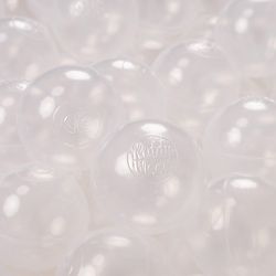 KiddyMoon Kinder Bälle für Bällebad Baby Plastikbälle Spielbälle ∅6cm Made in EU, transparent, 1200 Bälle/6cm