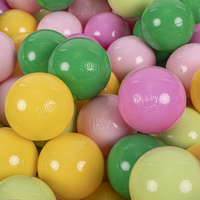 KiddyMoon Kinder Bälle für Bällebad Baby Spielbälle Plastikbälle ∅7cm Made in EU, hellgrün/grün/gelb/puderrosa/pink, 50 Bälle/7cm