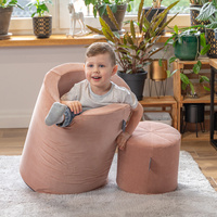 KiddyMoon Spielplatz Velvet Aus Schaumstoff Für Babys Hindernisläufen, Hergestellt In Der EU, wüstenrosa, Fass