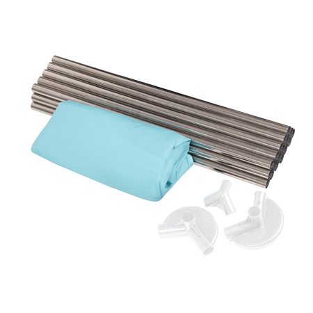Sechseckiger Laufstall mit Bällen Laufgitter für Kinder, Minze:perle/grau/transparent/babyblau/minze, 100 Bälle
