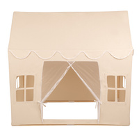 KiddyMoon Spielhaus Kinderzelt Für Kinder Kinderhaus Faltbares Design Kinder Spielzelt Indoor Kreativität Kuschelecke Kinderzelt Perfekt Für Drinnen Und Draußen Kinderzimmer, Naturfarbe:pastellbeige/weiß/perle, 300 Bälle