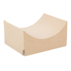 KiddyMoon Spielplatz aus Schaumstoff Rampe/Kopfteil, sandbeige, Multi-Größe