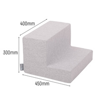 KiddyMoon Spielplatz aus Schaumstoff Stüfchen Hindernisläufen, hellgrau, Multi-Größe