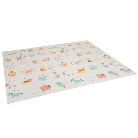 KiddyMoon Babymatte Zweiseitige Krabbelmatte Schaumstoffmatte Für Kinder Kindermatte Kindgerechte Muster Spielplatz Entwicklung Sicherer Und Bequemer Ideal Für Drinnen Und Draußen, Orange-Zirkus, 180x200x1cm