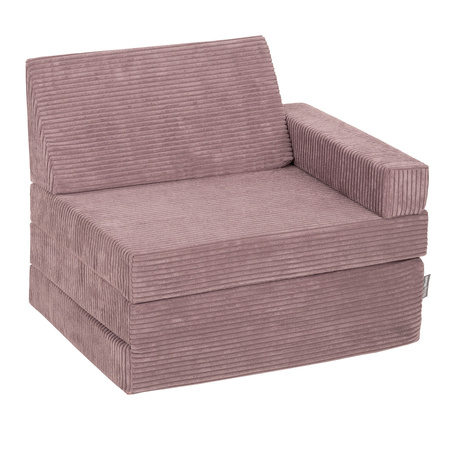 KiddyMoon Kindersessel aus Schaumstoff Sessel für Kinder Kinderzimmer Faltmatratze Relaxsessel Kuschelsessel, violett, Kindersofa