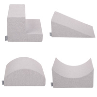 KiddyMoon Spielplatz aus Schaumstoff 4-teiliges Set Hindernisläufen, hellgrau, Multi-Größe