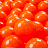 KiddyMoon Kinder Bälle für Bällebad Baby Einfarbige Plastikbälle ∅7cm Made in EU, orange, 300 Bälle/7cm