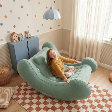 KiddyMoon Sensorischer Stuhl Rocker Für Kinder Sensorische Wippe Mit Pumpe, salbeifarben, L