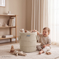 KiddyMoon KM-BIN Spielzeuge Körbe, Beige