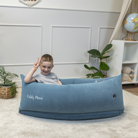 KiddyMoon Peapod Sensorischer Stuhl für Kinder Aufblasbarer Entlastungstherapie, blau, M