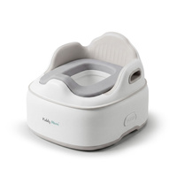 KiddyMoon Töpfchen für Kinder Ergonomisch Toilettentrainer Abschließbarer Deckel, Beige, UNI
