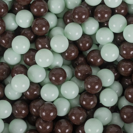 KiddyMoon Bällebad Bällepool mit bunten Bällen ∅ 7Cm  für Babys Kinder Rund, Hellgrau, 90x30cm/300 Bälle