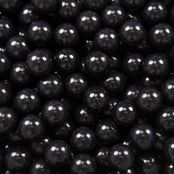 KiddyMoon Kinder Bälle für Bällebad Baby Einfarbige Plastikbälle ∅7cm Made in EU, schwarz, 50 Bälle/7cm