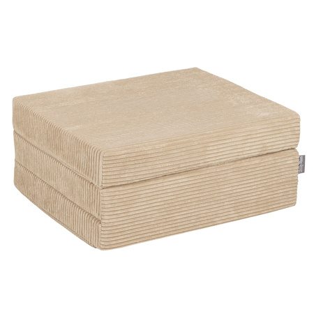 KiddyMoon Kinder Matratzen Aufklappen aus Schaumstoff Kindermatratze Kleinkindmatratze Kinderzimmer Faltmatratze, beige, Matratzen