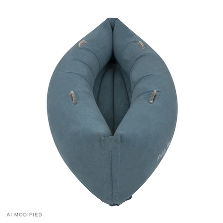 KiddyMoon Peapod Sensorischer Stuhl für Kinder Aufblasbarer Entlastungstherapie, blau, L