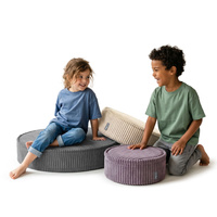 KiddyMoon 3-Teilige Schaumstoff Elements für Kinder Kinderzimmer-Accessoire, fioletowy-beżowy-ciemnoszary