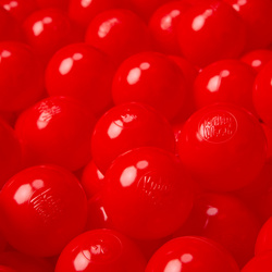 KiddyMoon Kinder Bälle für Bällebad Baby Plastikbälle Spielbälle ∅6cm Made in EU, rot, 1200 Bälle/6cm