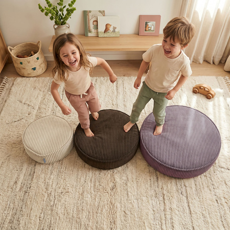 KiddyMoon 3-Teilige Schaumstoff Elements für Kinder Kinderzimmer-Accessoire, beżowy-brązowy-fioletowy