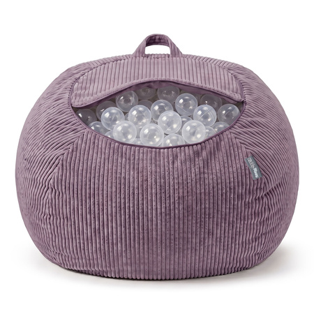 KiddyMoon Sitzsack für Kinder 2-in-1 Spielzeug Aufbewahrung 80x80x50cm, Violett