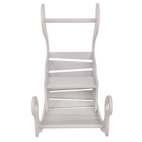 KiddyMoon Rocker Bogen Wippe aus Holz für Kinder, Kletterbogen Holz Wippe Babys Wippe, Holzbogen, Holzspielzeug Montessori Spielzeug, Modell WR-001, Grau, 90,6x39x69 cm