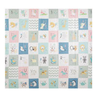 KiddyMoon Babymatte Zweiseitige Krabbelmatte Schaumstoffmatte Für Kinder Kindermatte Kindgerechte Muster Spielplatz Entwicklung Sicherer Und Bequemer Ideal Für Drinnen Und Draußen, Grau- Luftballons, 180x200x1cm