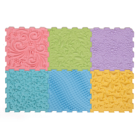 KiddyMoon Sensorik-Puzzlematte für Kinder Therapiematte, Mehrfarbig, 9 Stücke
