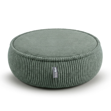 KiddyMoon Kinderpouf aus Schaumstoff mit abnehmbarem Bezug, grün, L