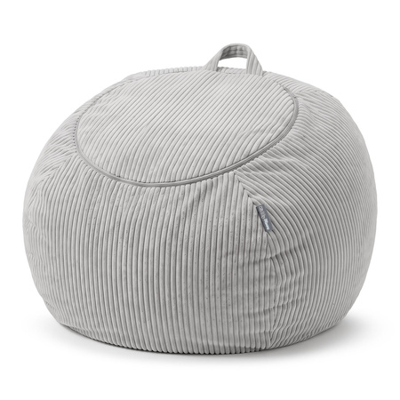 KiddyMoon Sitzsack für Kinder 2-in-1 Spielzeug Aufbewahrung 80x80x50cm, Hellgrau