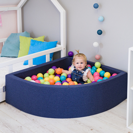 KiddyMoon Kinder Bälle für Bällebad Baby Spielbälle Plastikbälle ∅7cm Made in EU, hellgrün/gelb/türkis/orange/dunkel pink/violett