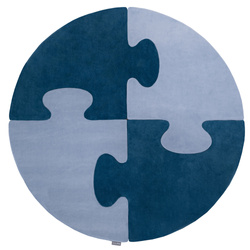 KiddyMoon Puzzles aus Schaumstoff Puzzlespiel Set Spielmatte für Kinder, Lagunetürkis/Eisblau