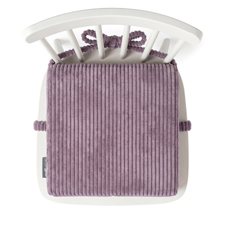 KiddyMoon Sitzerhöhung Stuhl Kind, Sitzkissen Kinderstuhl Mit Abnehmbarem Waschbarem Bezug, Sitzpolster Mit Bindebändern, violett, 33x33x10