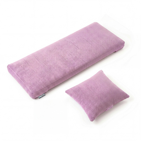 KiddyMoon Matratze mit Kissen für Balance Board Rippenstrick Bezug Waschbarer Bezug, hellviolett, Matratze/Kissen