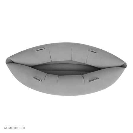 KiddyMoon Peapod Sensorischer Stuhl für Kinder Aufblasbarer Entlastungstherapie, grau, L