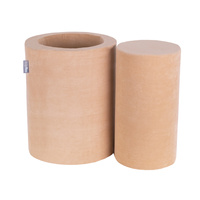 KiddyMoon Spielplatz Velvet Aus Schaumstoff Für Babys Hindernisläufen, Hergestellt In Der EU, wüstenrosa, Fass/Nackenrolle